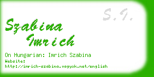 szabina imrich business card